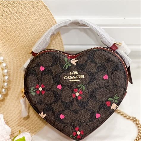 coach crossbody heart purse|More.